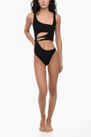 One-Piece Swimsuit with Cut-Out