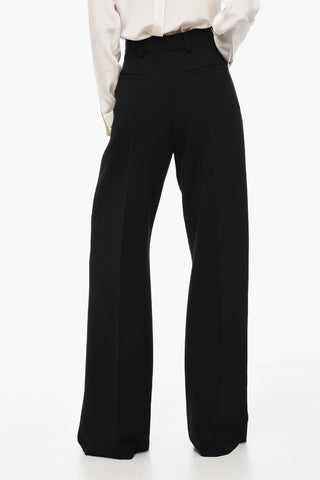 Virgin Wool Blend Straight Fit Pants