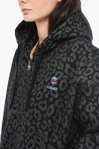 Animal Patterned Fleeced Cotton UNISEX Sweatshirt with Hood
