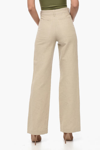 Linen-Cotton Blend Trousers