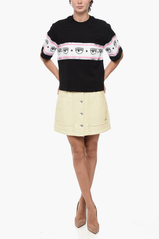 Oversized T-Shirt with Maxi Logo Band