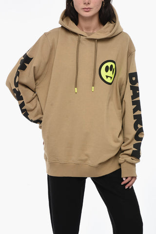 Solid Color Hoodie With Print