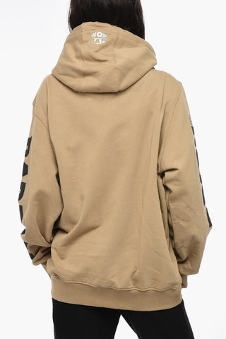 Solid Color Hoodie With Print
