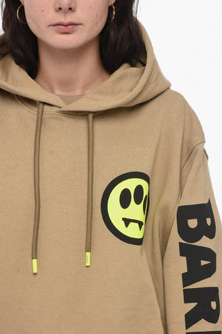 Solid Color Hoodie With Print