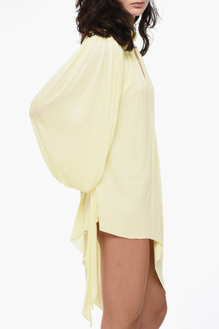 Kleid Mit Schleifenkragen Und Asymmetrischem Design