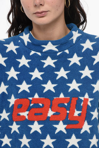 Terry-Cotton Crewneck UNISEX with All-Over Stars