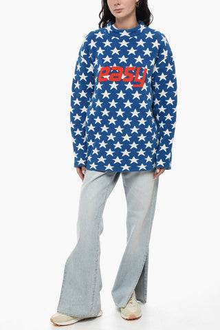 Terry-Cotton Crewneck UNISEX with All-Over Stars