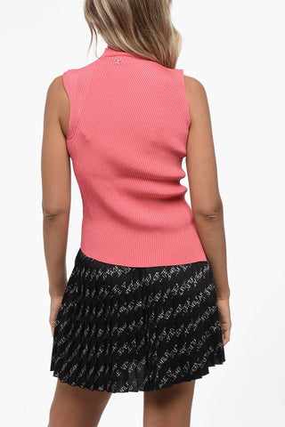 LA VACANZA Tank Top a Costine con Cut-out