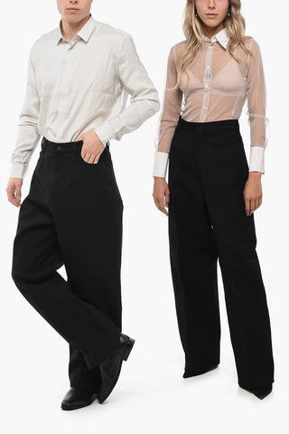 UNISEX Wool-blend Baggy Pants with High Waist
