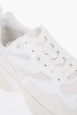 CROQUIS Mesh and Suede Low-Top Sneakers Solid-Color
