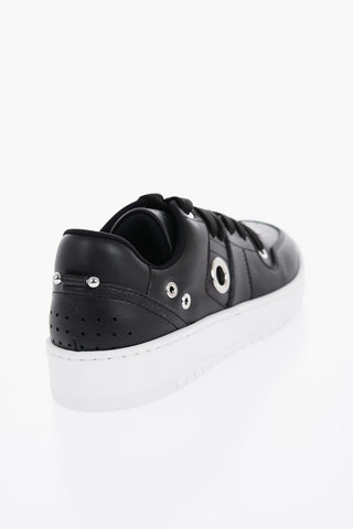 Sneakers BRONSKI in Pelle con Piercing e Dettagli Laser Cut