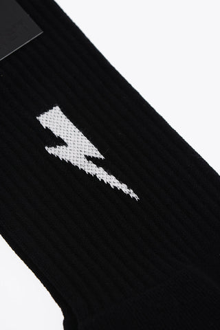 Calzini Lunghi in Misto Cotone con Logo a Contrasto