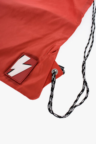 Sacca in Nylon a Tinta Unita con Monogram