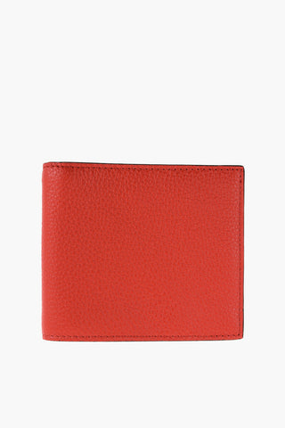 Solid Color Textured Leather Bi-Fold Wallet