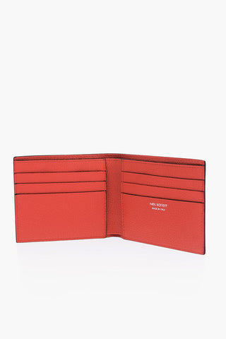 Solid Color Textured Leather Bi-Fold Wallet