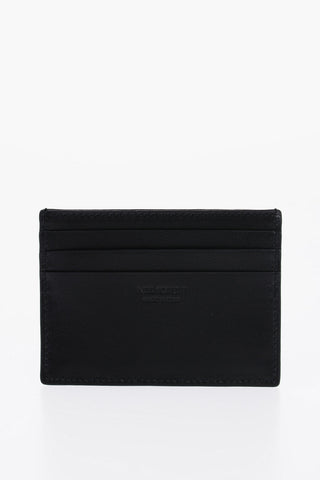 Leather FAIR-ISLE THUNDERBOLT Card Holder with Contrast Print