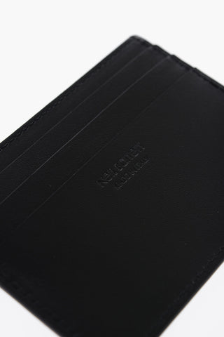 Leather FAIR-ISLE THUNDERBOLT Card Holder with Contrast Print