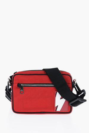 Marsupio in Nylon con Patch Logo in Rilievo