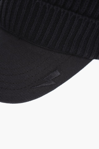 Cappello da Baseball in Cotone con Dettaglio in Maglia