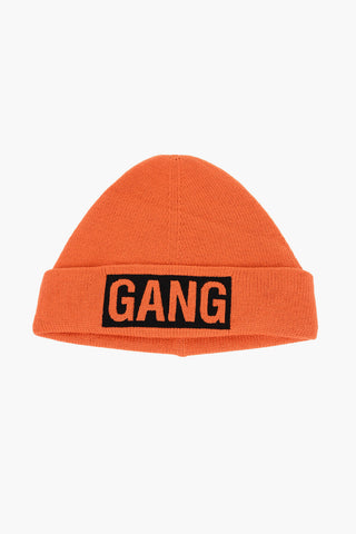Wool Blend GANG Beanie with Embridery