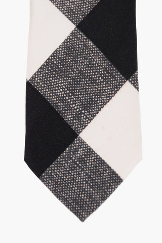 Checked Slim Tie