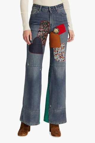 Jeans Boot Cut HEAVY Patchwork 30cm