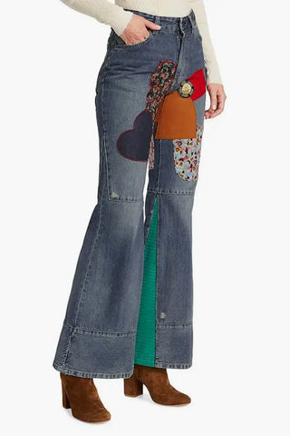 Jeans Boot Cut HEAVY Patchwork 30cm