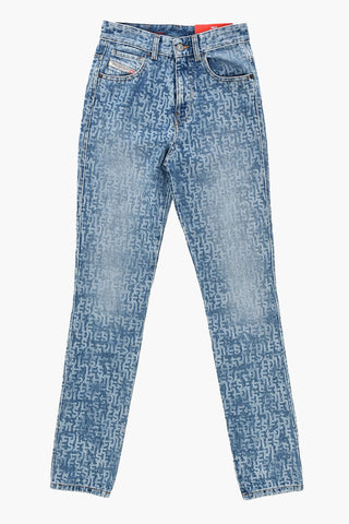 RED TAG High Waisted Slim Fit 1994 Jeans with All-Over Logo 14cm L.32