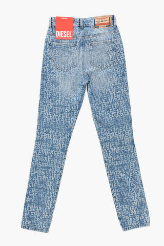 RED TAG High Waisted Slim Fit 1994 Jeans with All-Over Logo 14cm L.32
