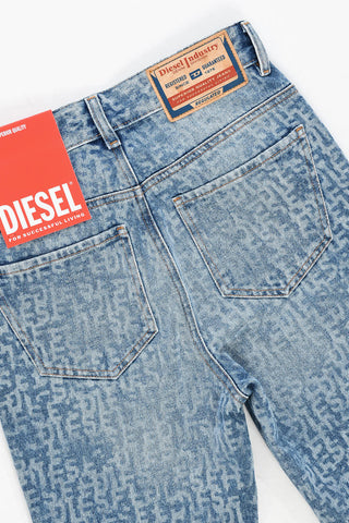RED TAG Jeans 1994 Slim Fit a Vita Alta con Logo All-Over 14cm L.32