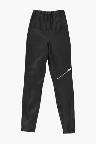 Leggings in Pelle CORA con Zip Alla Caviglia