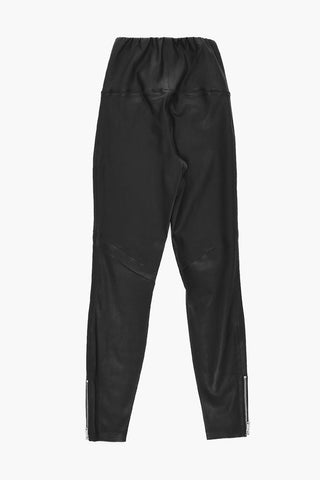 Leggings in Pelle CORA con Zip Alla Caviglia