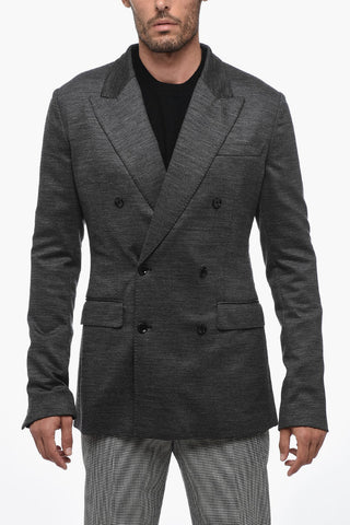 Blazer Doppiopetto In Misto Lana 