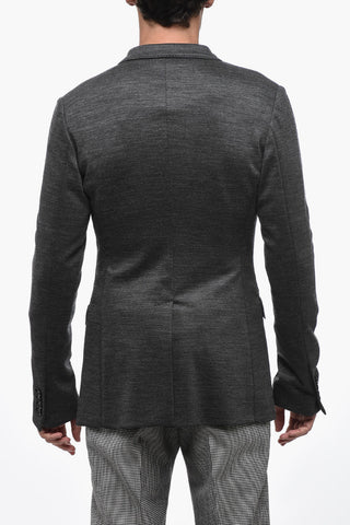 Blazer Doppiopetto In Misto Lana 