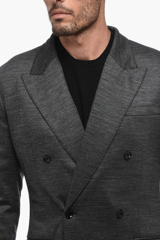 Blazer Doppiopetto In Misto Lana 
