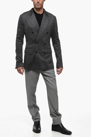 Blazer Doppiopetto In Misto Lana 