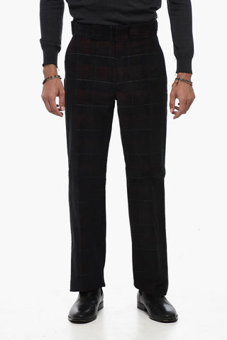 Pantaloni ALMA In Corduroy a Quadri