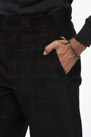 Pantaloni ALMA In Corduroy a Quadri