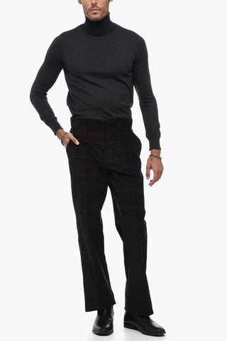 Pantaloni ALMA In Corduroy a Quadri