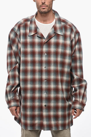 Camicia In Lana Con Frantasia A Quadri