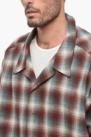 Camicia In Lana Con Frantasia A Quadri