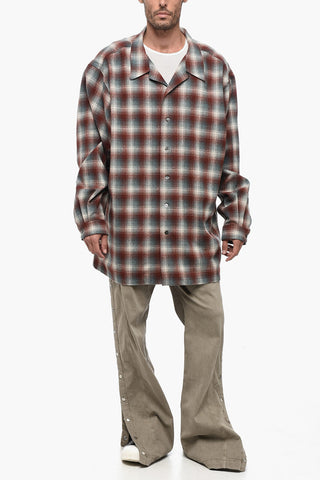 Camicia In Lana Con Frantasia A Quadri