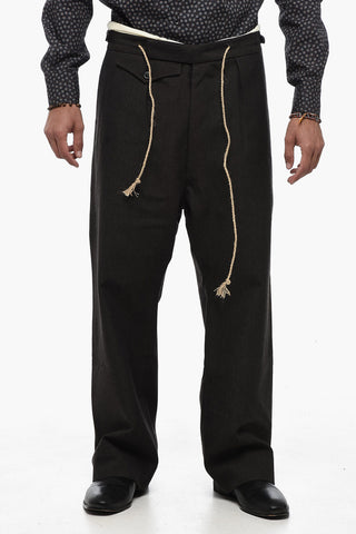 MM0 Pantaloni 3 Tasche Oversized Fit in Lana