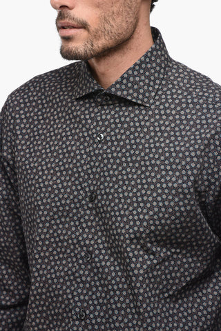 CULTO Patterned Poplin Cotton Shirt