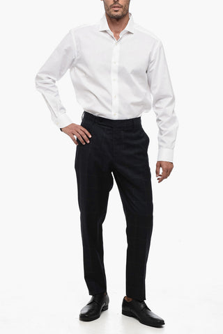 Virgin Wool Checked Pants