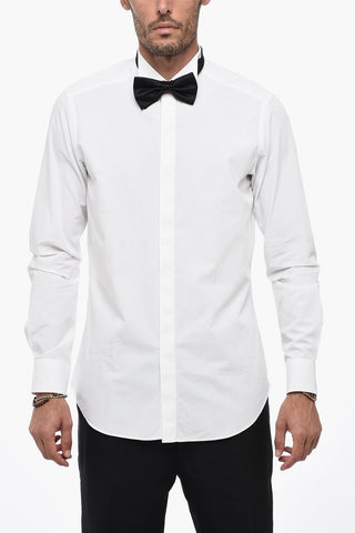 Camicia in Cotone Con Collo Diplomatico