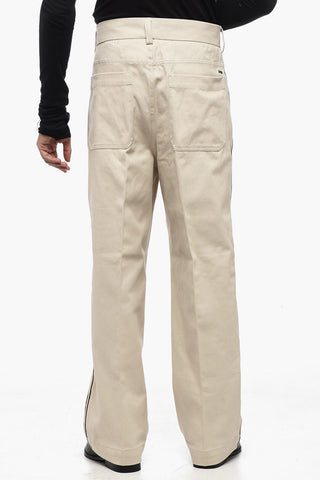 Straight-leg Pants with Contrasting Stripes