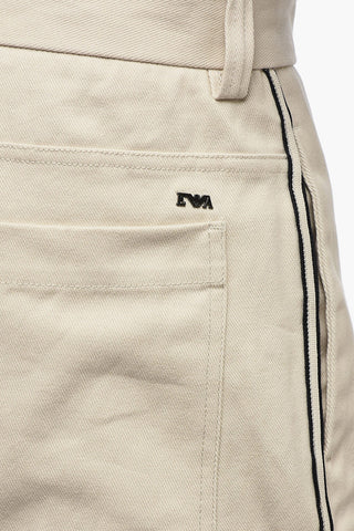 Straight-leg Pants with Contrasting Stripes
