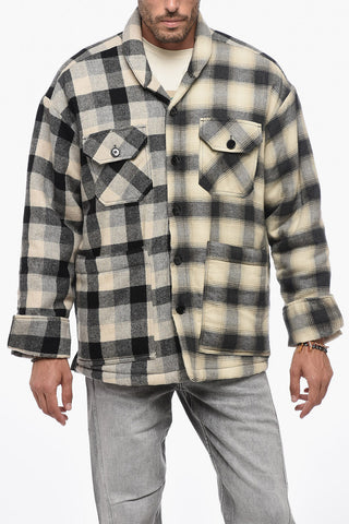 Padded Overshirt with Check Pattern