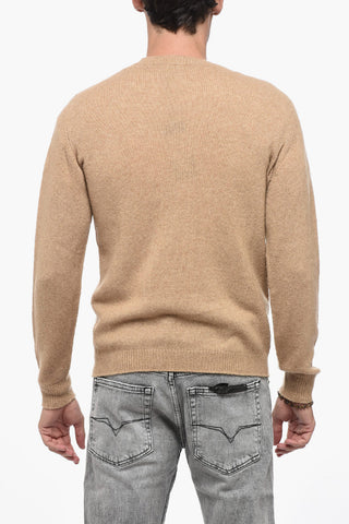 Maglia Girocollo in Misto Lana e Cammello